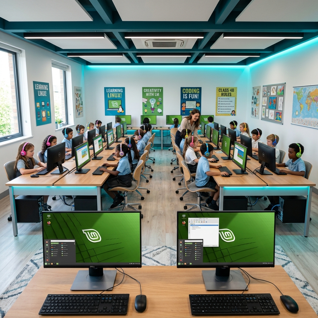 Laboratorio de cómputo con Linux Mint